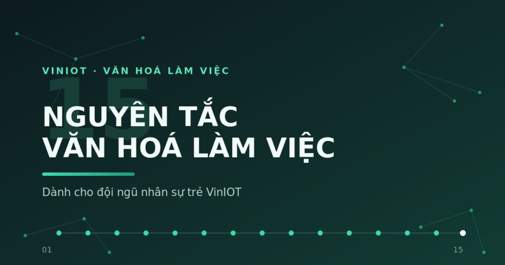 Ảnh minh hoạ 15 nguyên tắc văn hoá làm việc dành cho đội ngũ bạn trẻ VinIOT